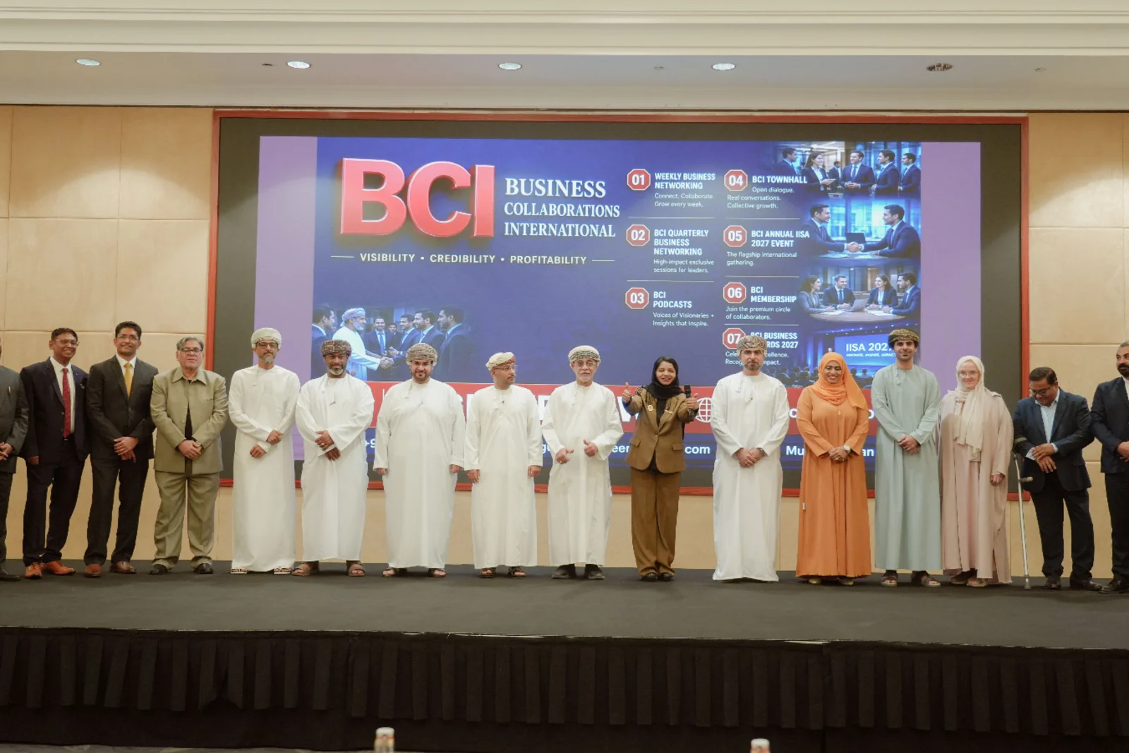 BCI organisers and event delegates gathered onstage at Business Carnival Season 6