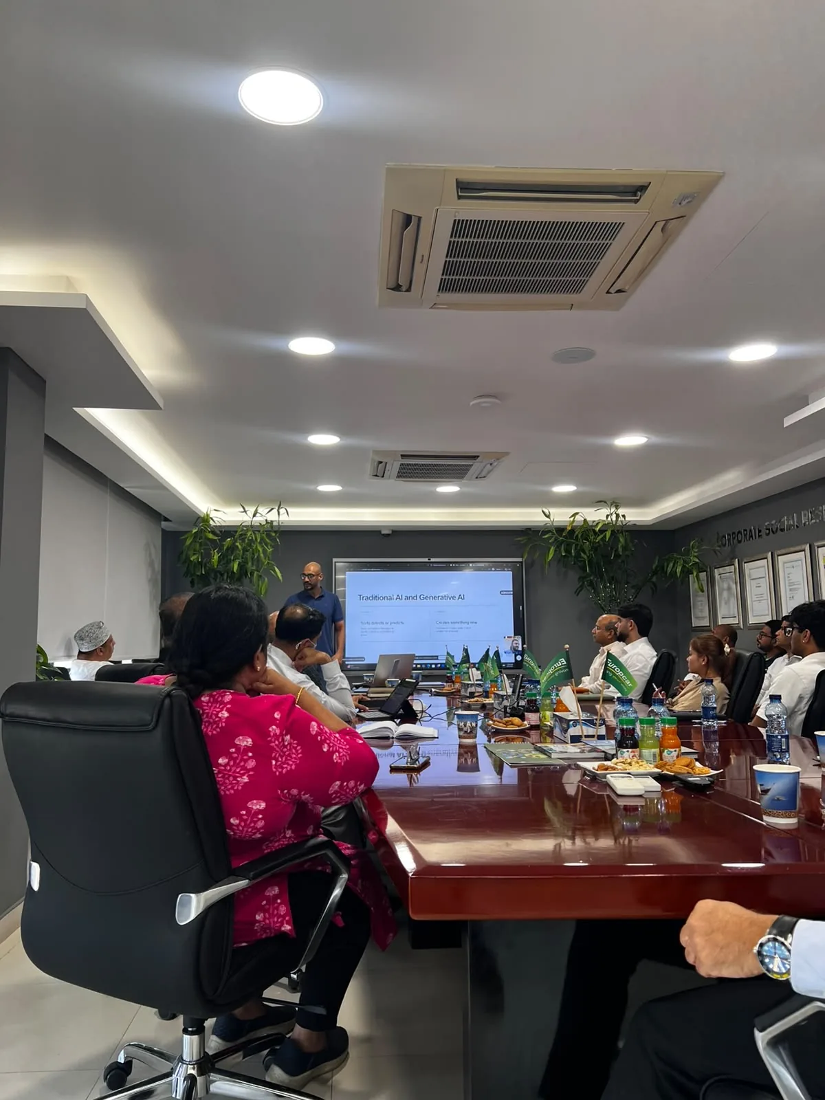 Akram Ahmed introducing traditional and generative AI to Europcar Oman staff